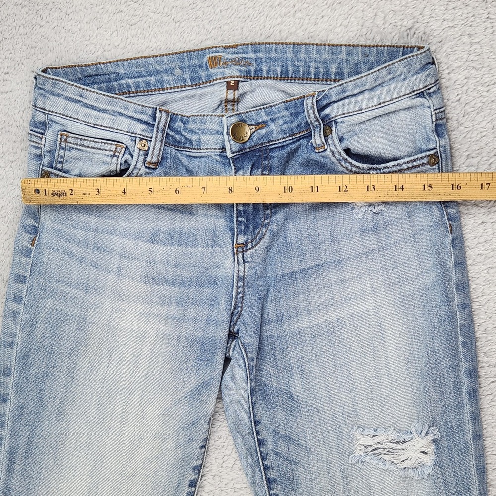 Kut from the Kloth Jeans Womens 2 Blue Distressed Skinny Stretch Denim SP017MD9 - Picture 5 of 16